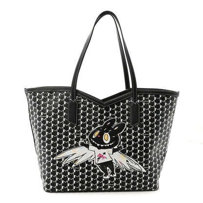 Moynat X KASING LUNG Calfskin Canvas M Labubu Tote MM Black 1 of 10