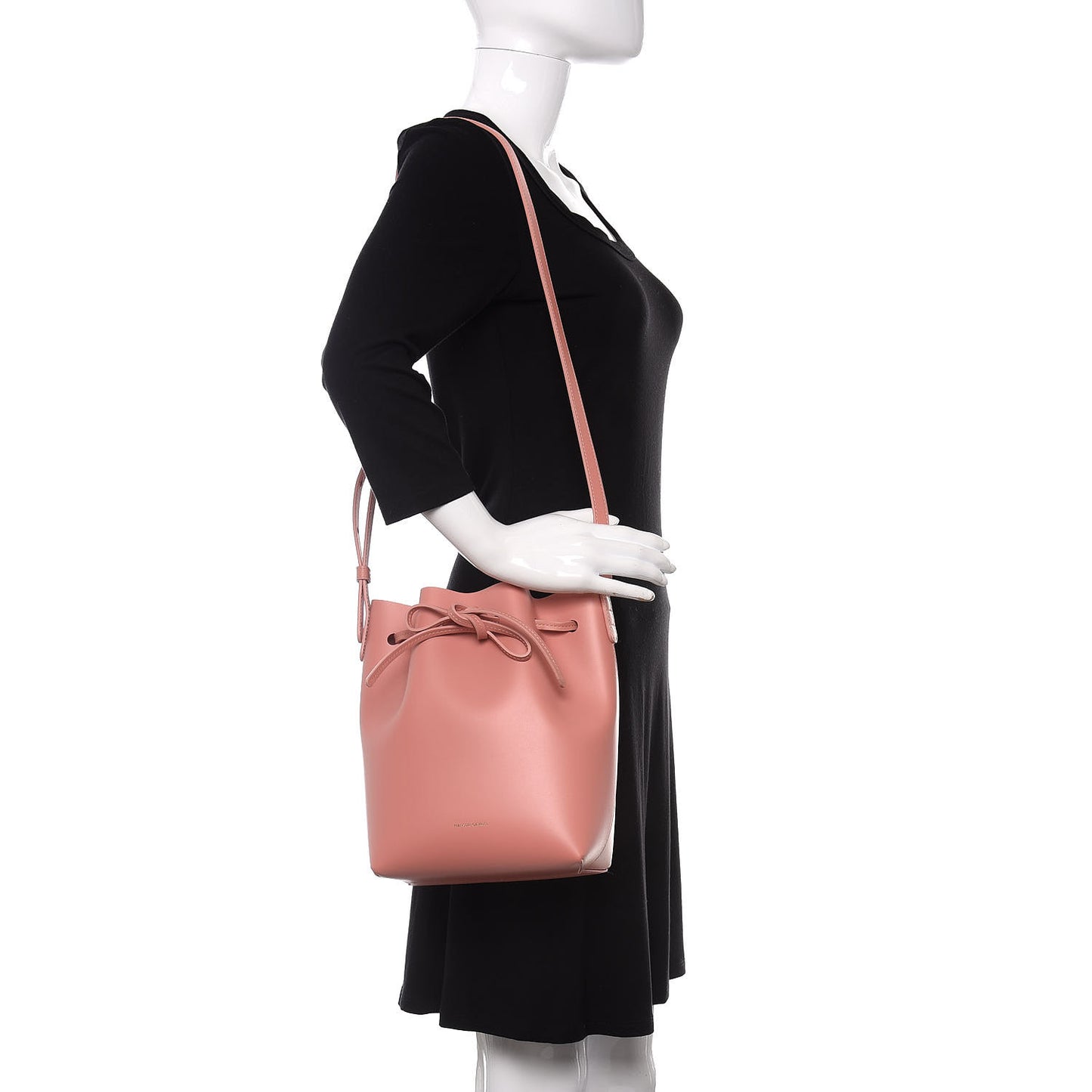 Calfskin Mini Bucket Bag Blush