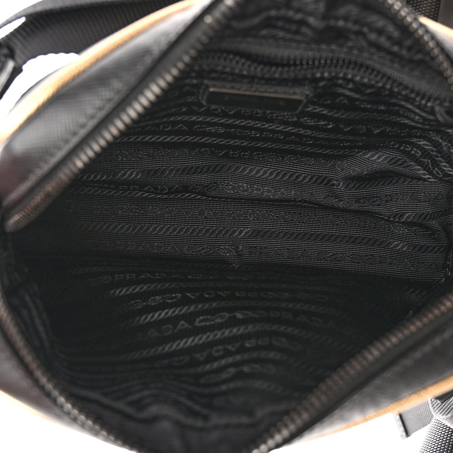 Saffiano Travel Belt Bag Black Platino