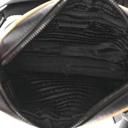 Prada Saffiano Travel Belt Bag Black Platino 5 of 9
