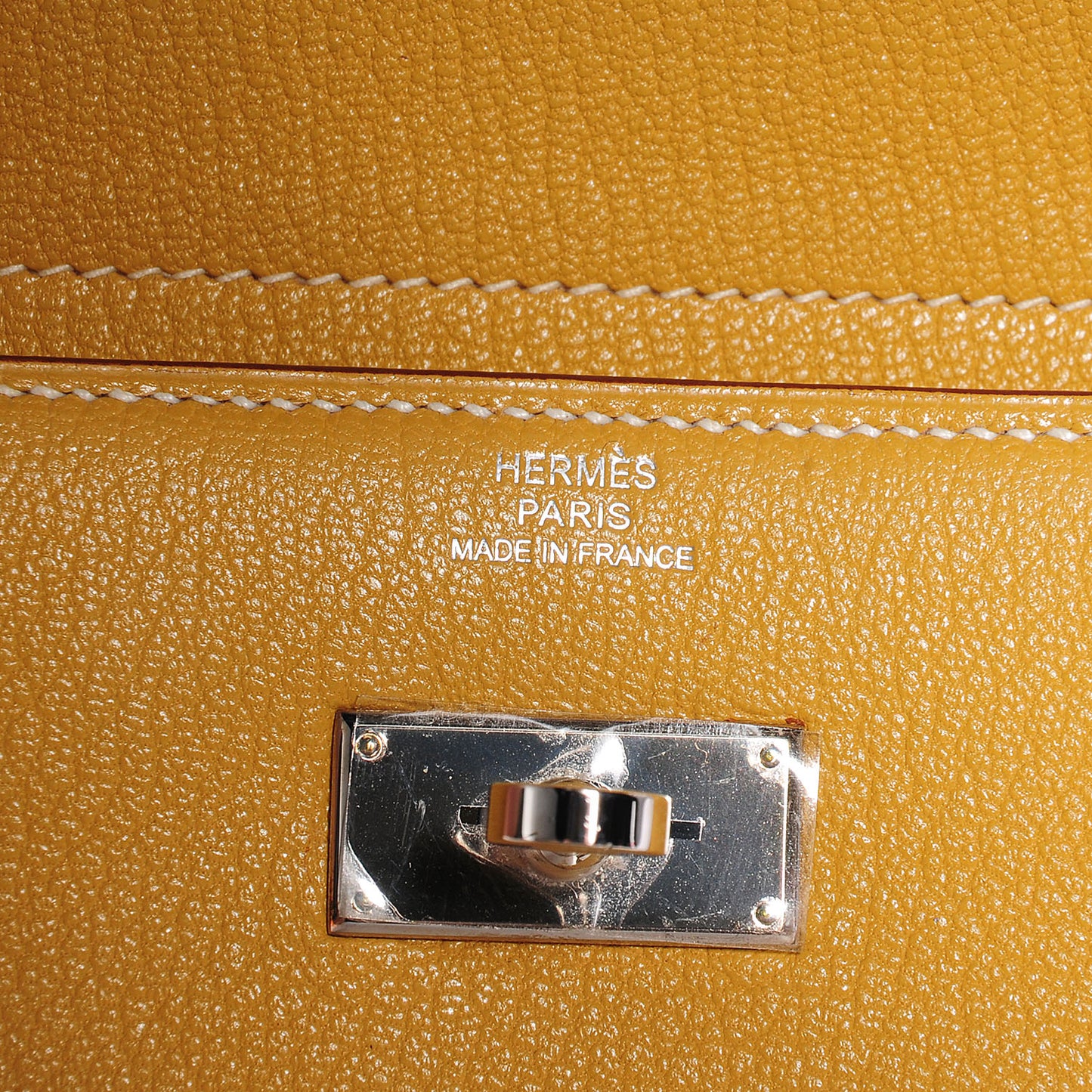 Chevre Mysore Medium Kelly Wallet Curry