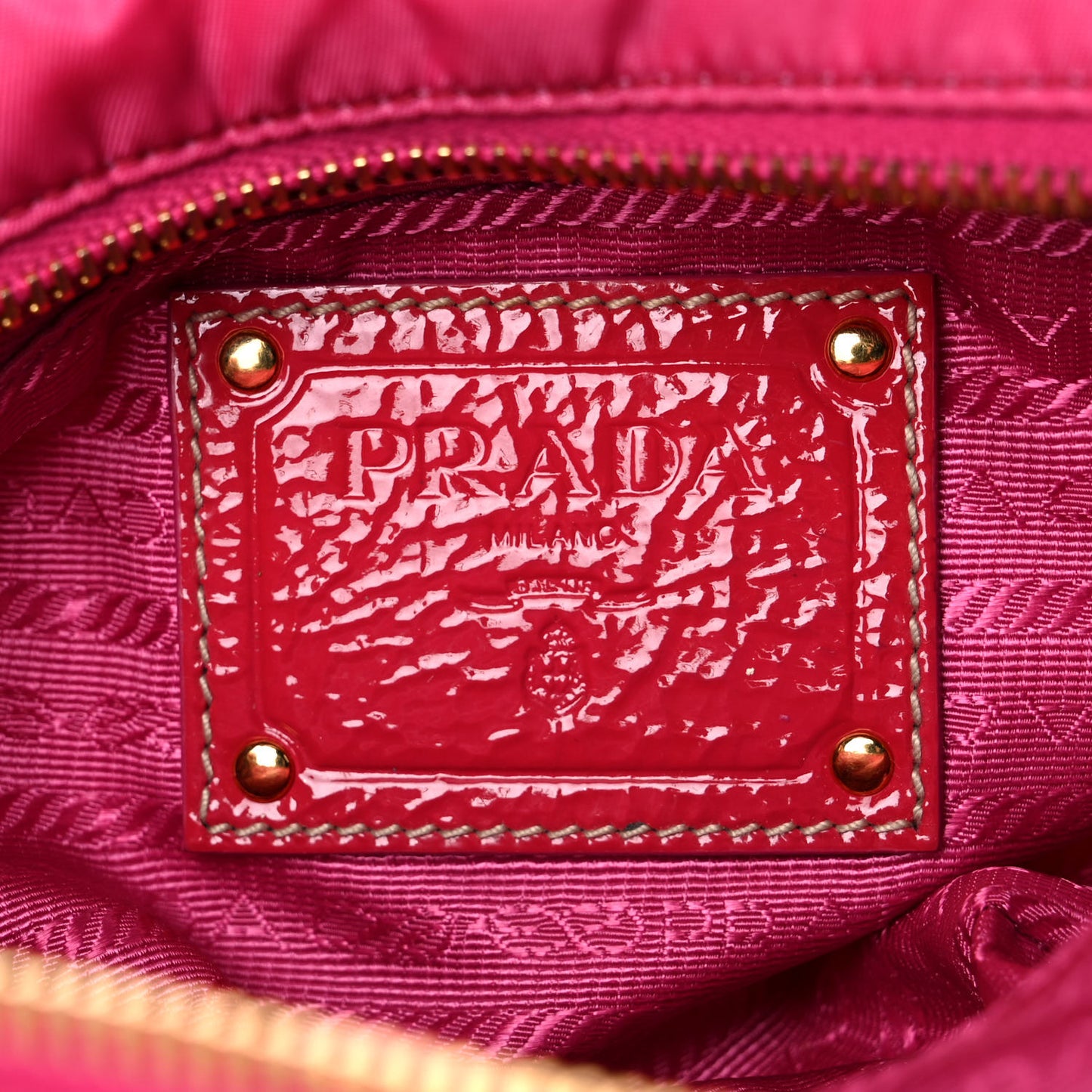 Tessuto Nylon Pietre Jeweled Shoulder Bag Fuxia