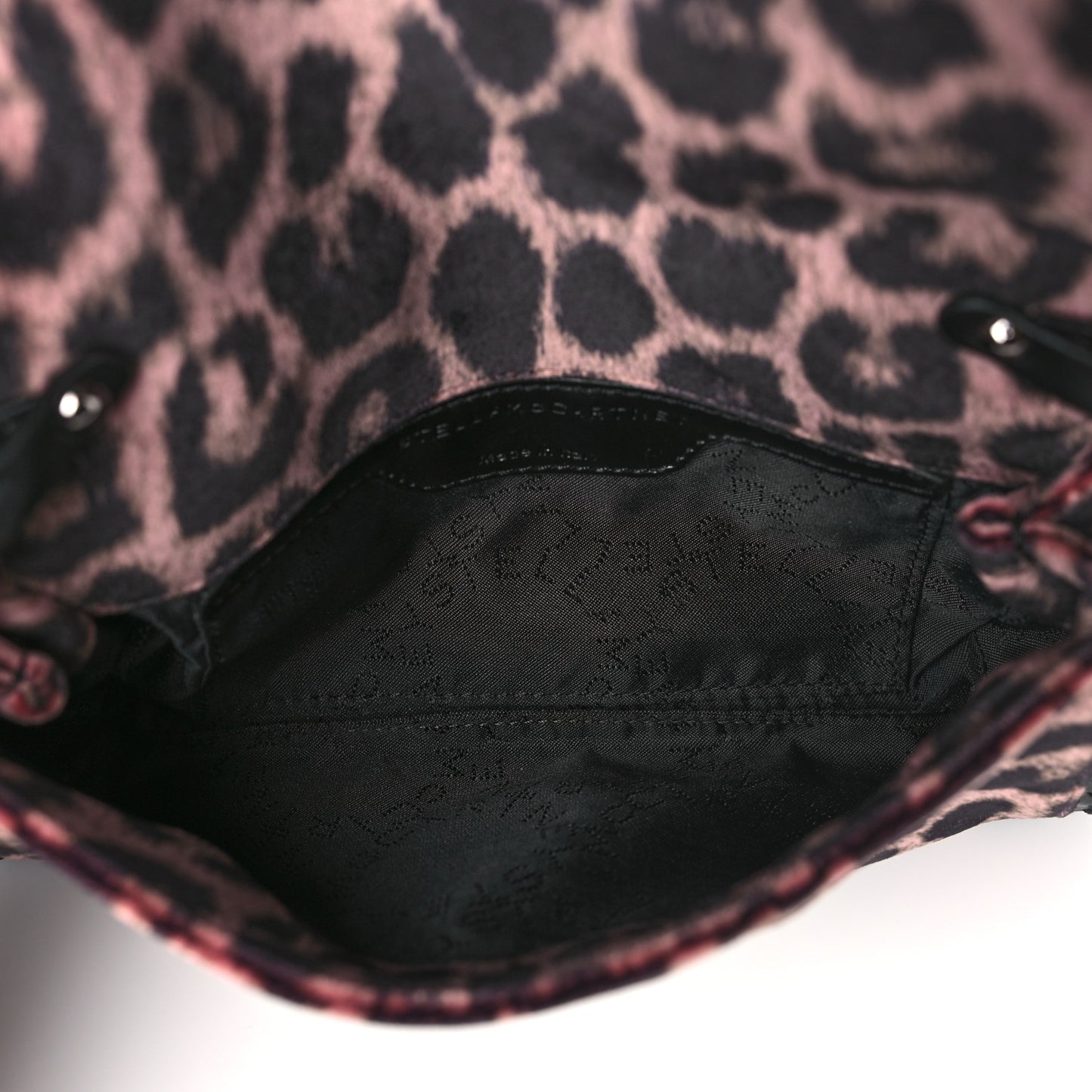 Velvet Leopard Falabella Crossbody Pink Black
