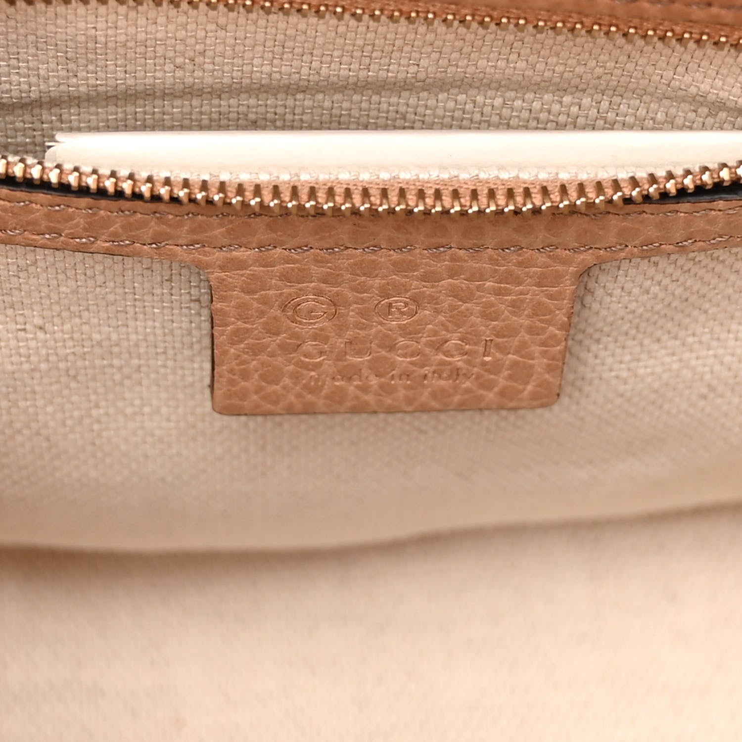 Gucci Dollar Calfskin Medium Soho Top Handle Satchel Camelia 6 of 11