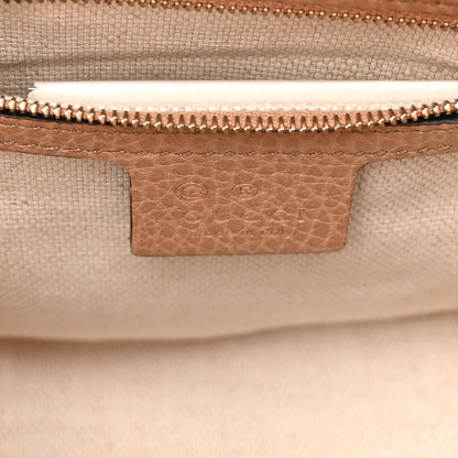 Gucci Dollar Calfskin Medium Soho Top Handle Satchel Camelia 6 of 11