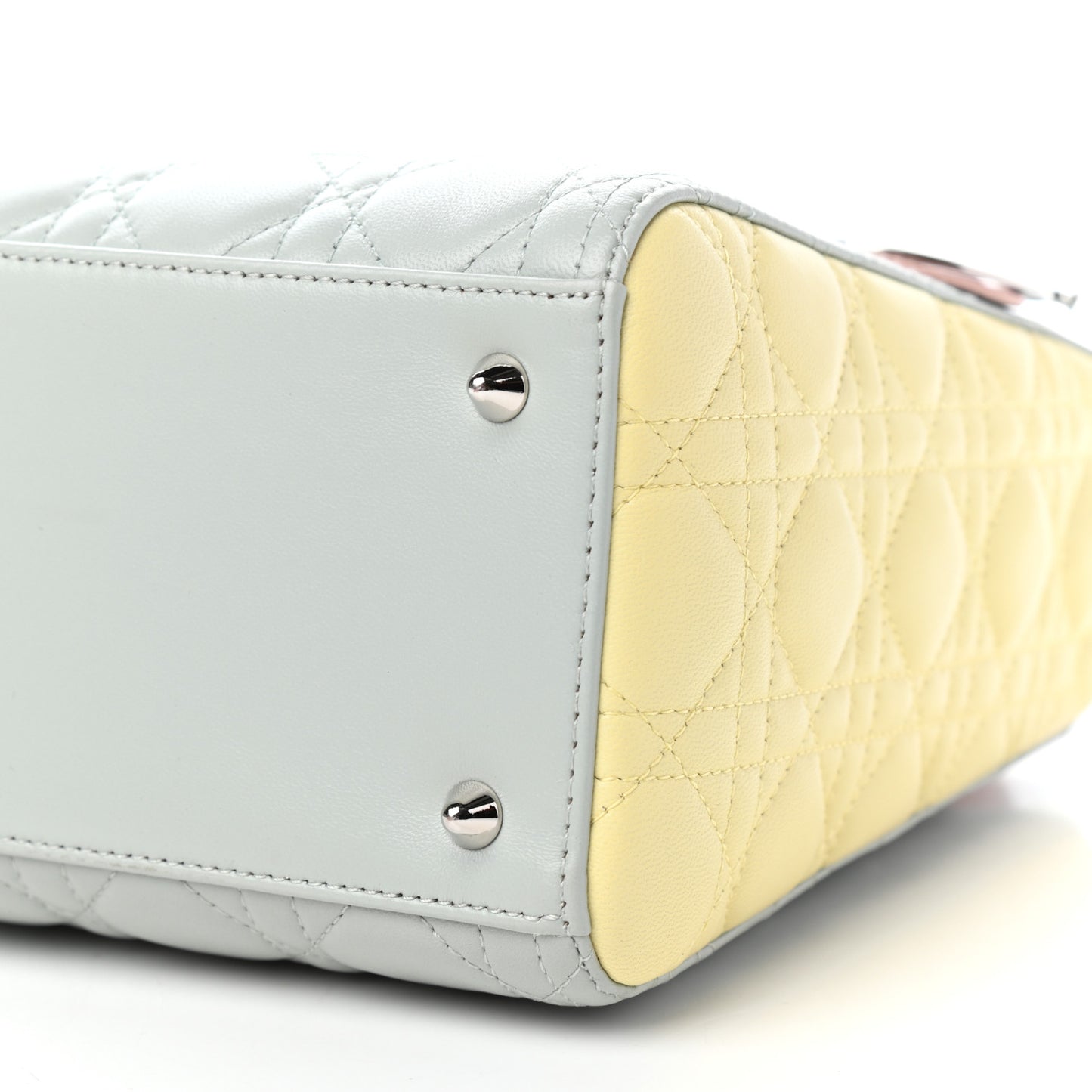 Lambskin Cannage Medium Tri-Color Lady Dior Multicolor