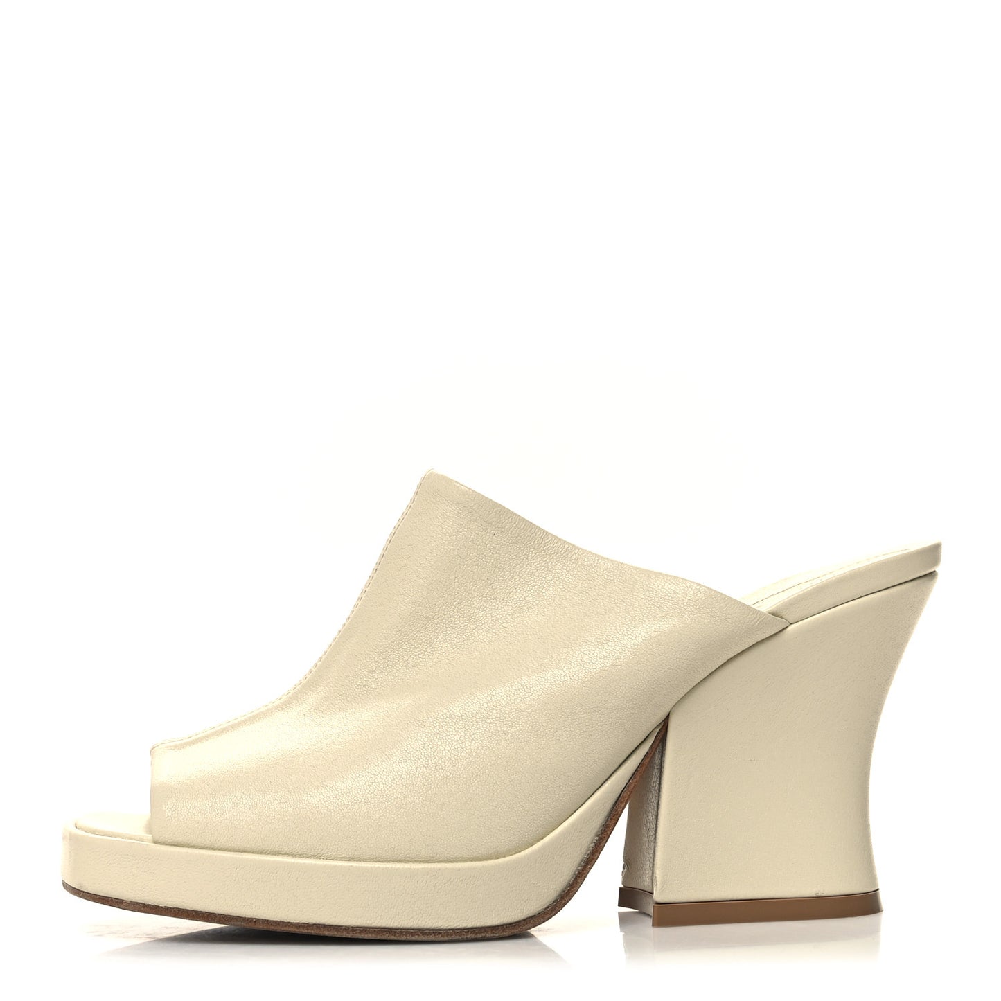 Nappa Stack Mule Sandals 37 Sea Salt