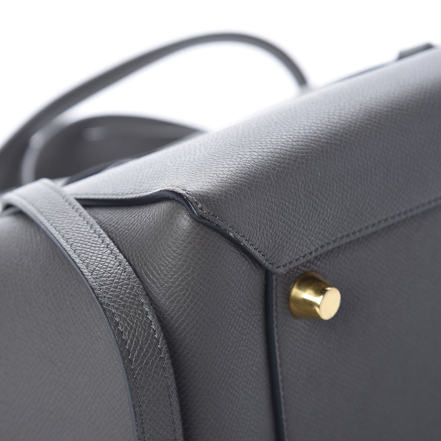 Grained Calfskin Mini Belt Bag Grey
