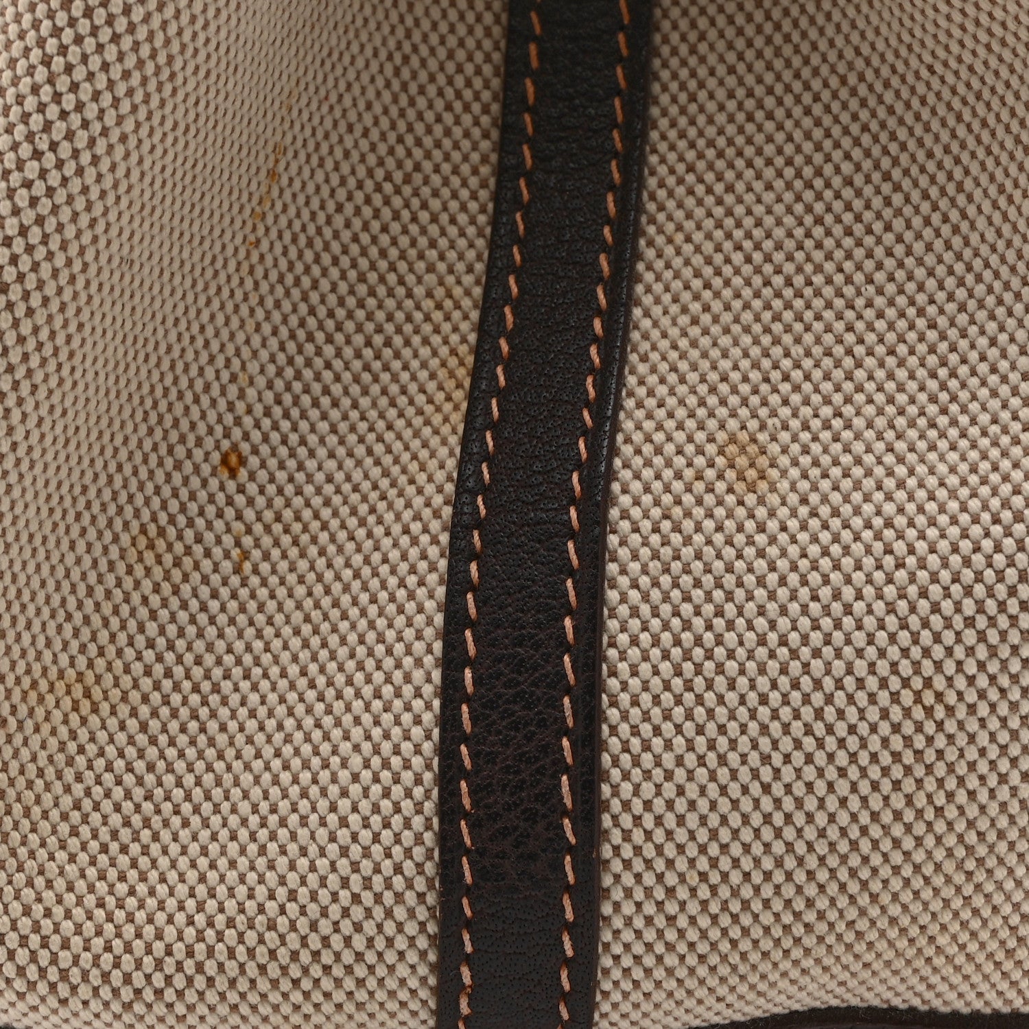 Hermes Buffle Skipper Toile Garden Party 36 MM Tote Marron Fonce 10 of 15