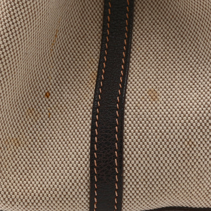 Hermes Buffle Skipper Toile Garden Party 36 MM Tote Marron Fonce 10 of 15