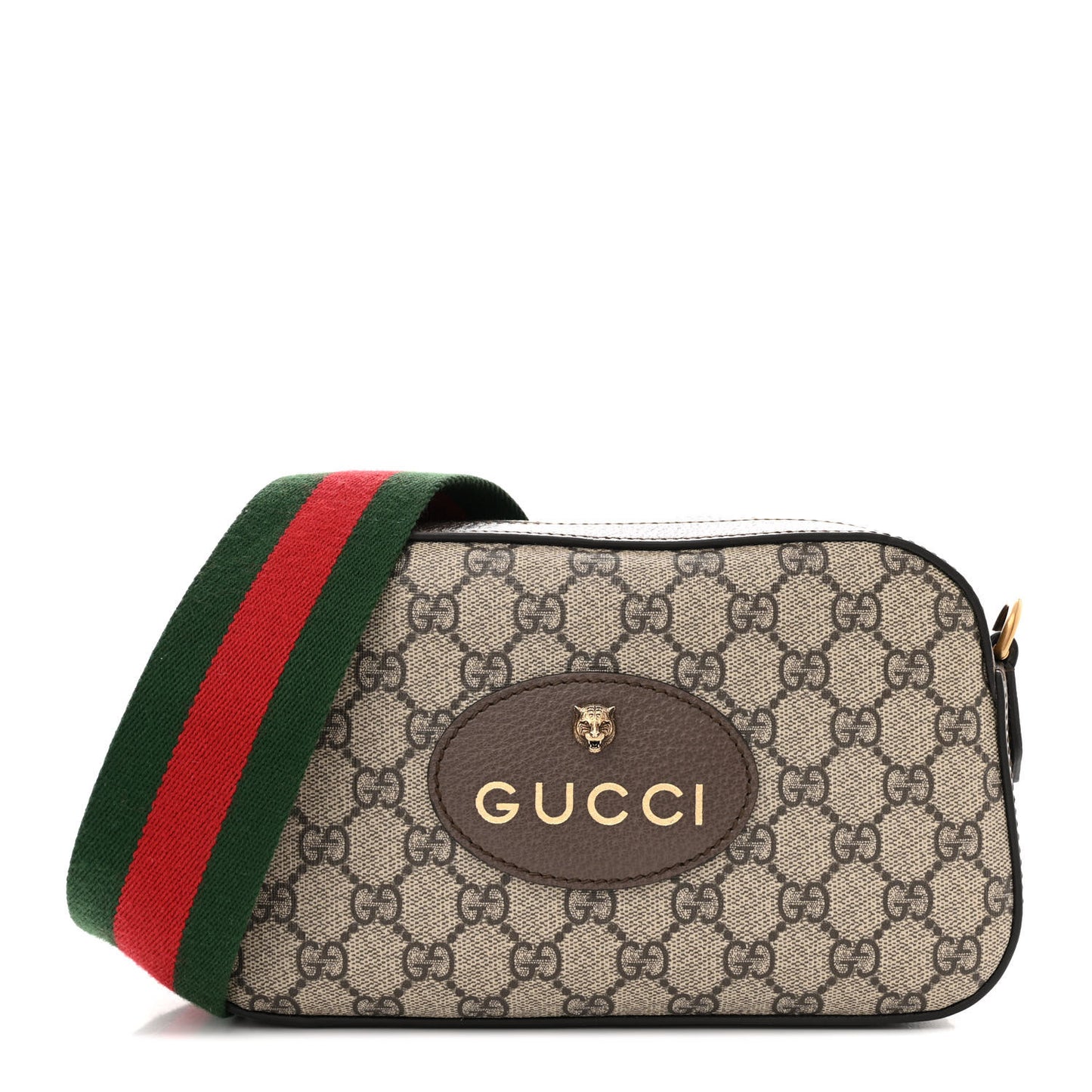 GG Supreme Monogram Web Neo Vintage Shoulder Bag Beige New Acero Crop