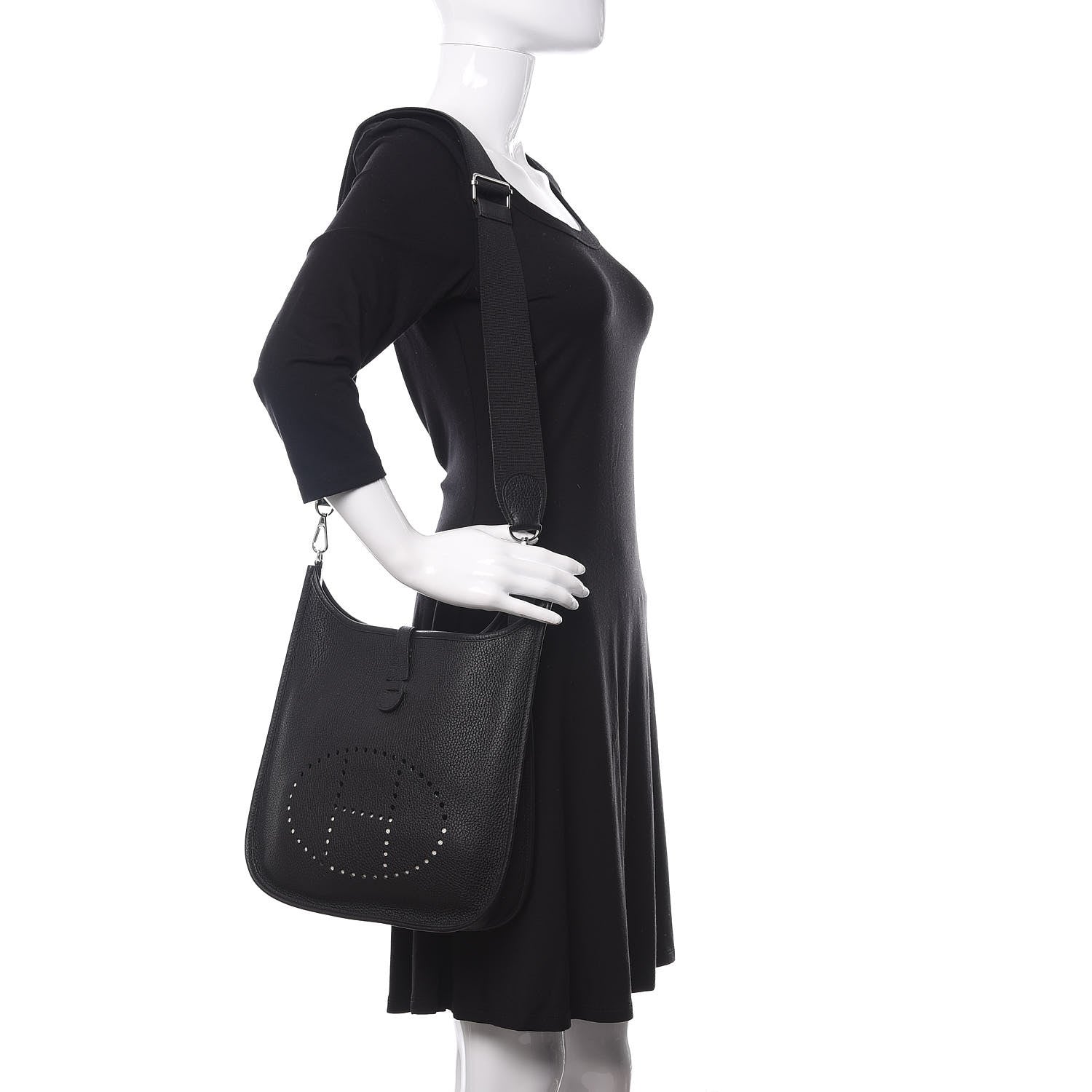 Hermes Taurillon Clemence Evelyne III PM Black 2 of 10
