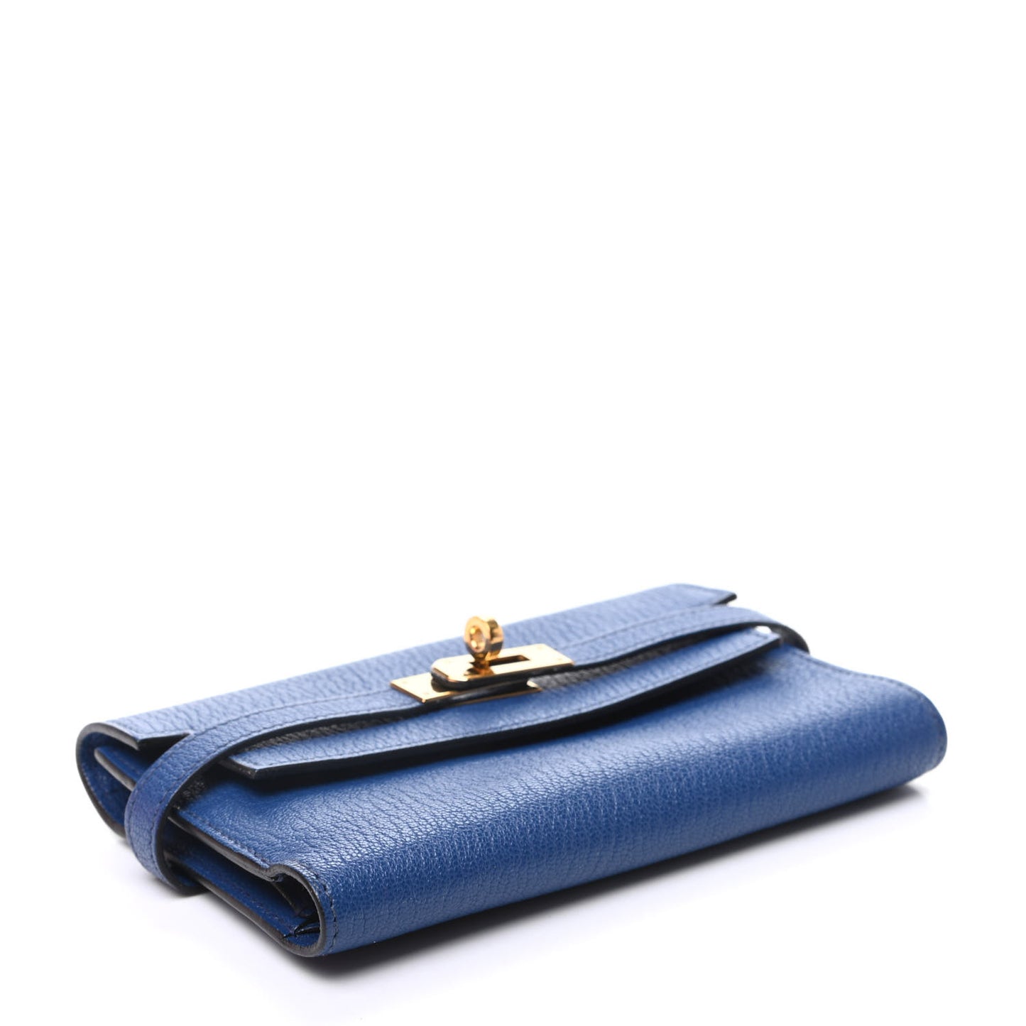 Chevre Mysore Medium Kelly Wallet Bleu Thalassa