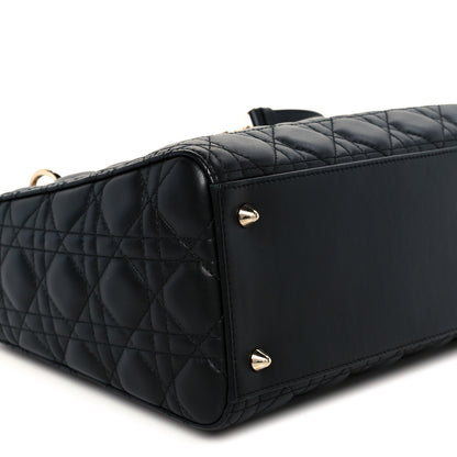 Christian Dior Lambskin Cannage Medium Lady Dior Black 9 of 10