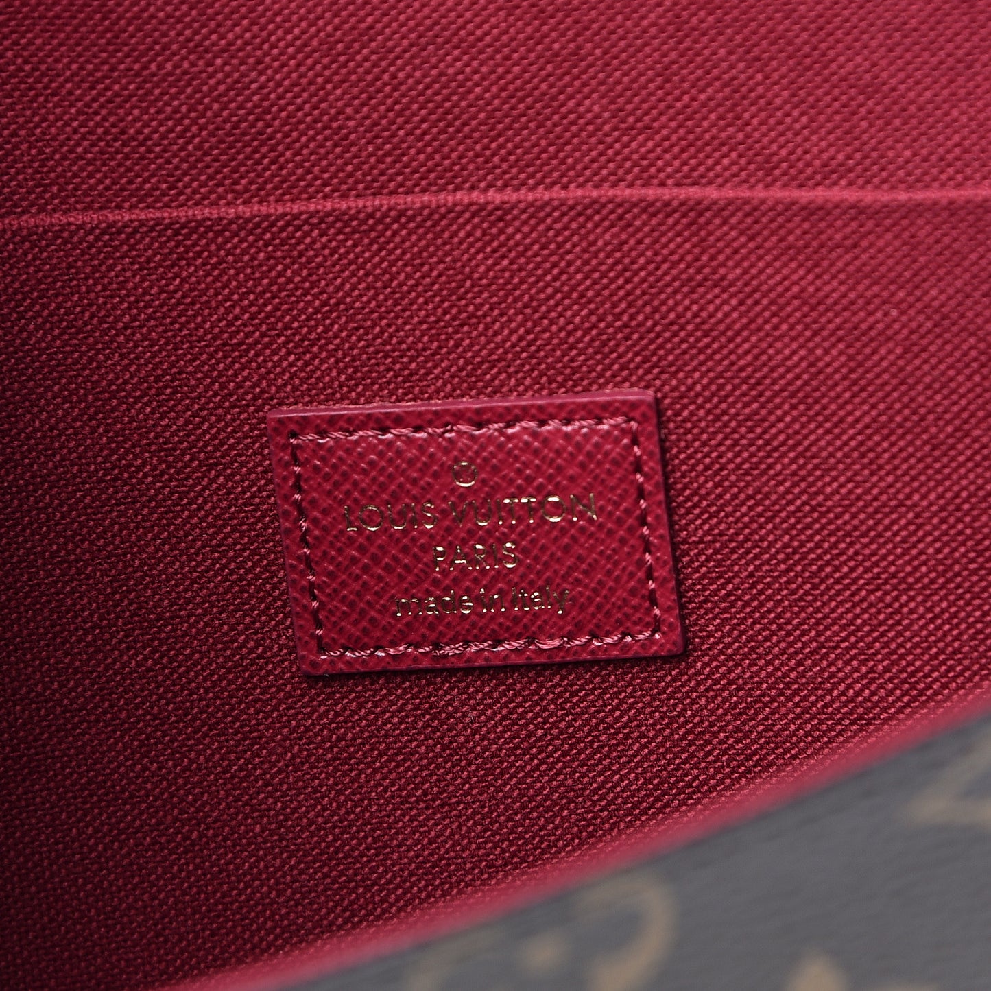 Monogram Pochette Felicie Chain Wallet Fuchsia