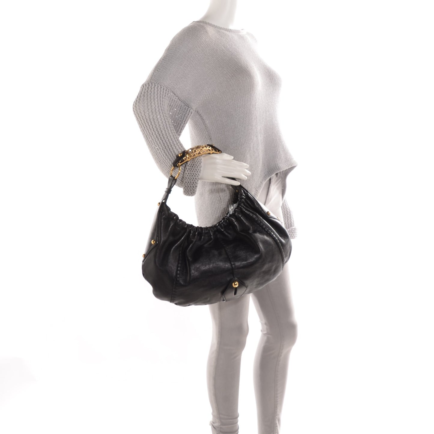 Calfskin Vincennes Mombasa Hobo Black