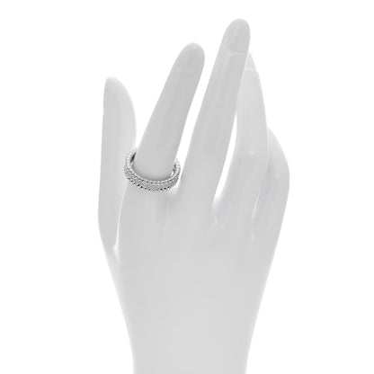 Van Cleef & Arpels 18K White Gold Diamond Perlee 1 Row Ring 56 7.75 2 of 4