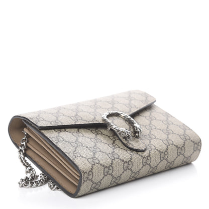 Gucci GG Supreme Monogram Mini Dionysus Chain Wallet Beige Taupe 3 of 8
