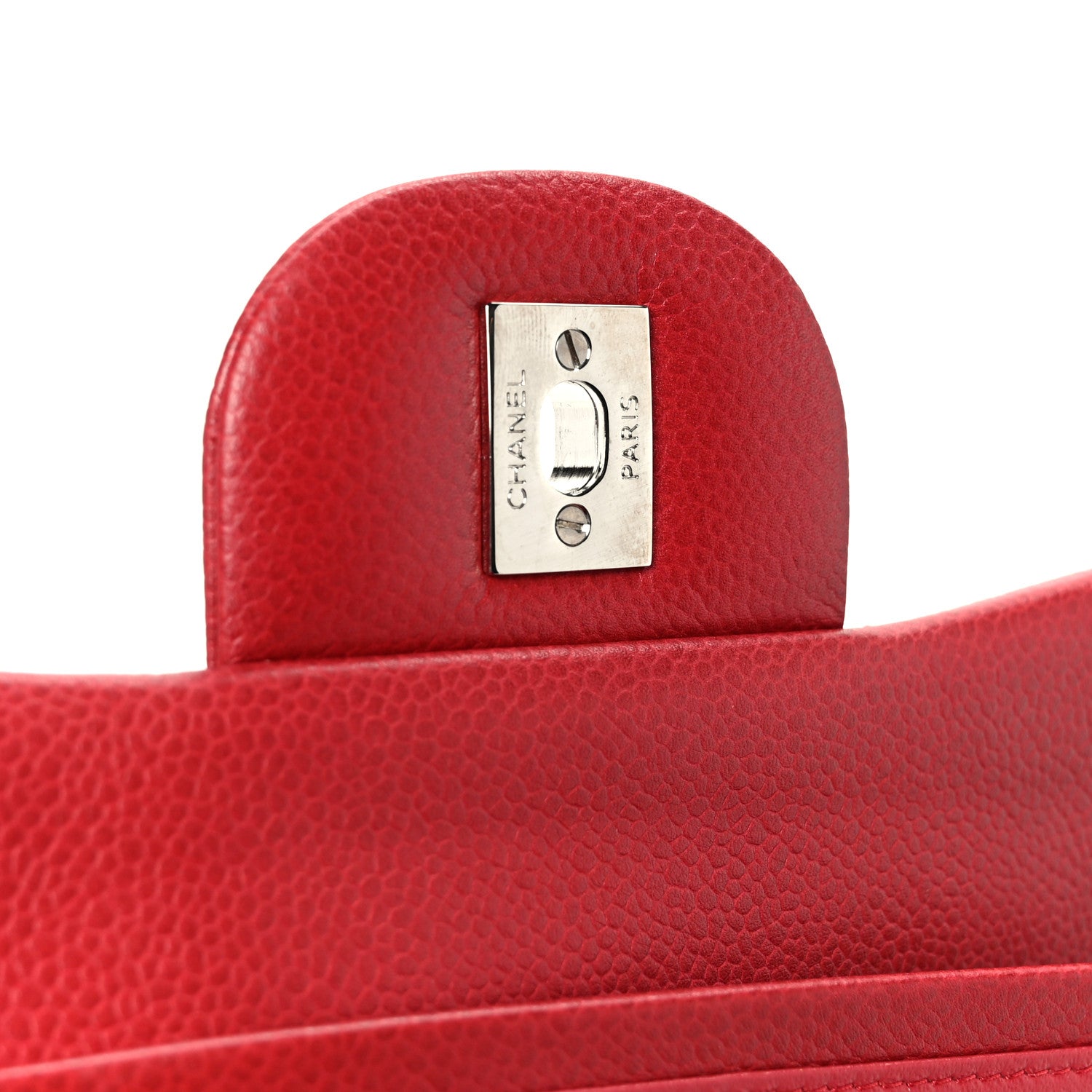 Chanel Caviar Quilted Jumbo Double Flap Dark Red 7 of 11