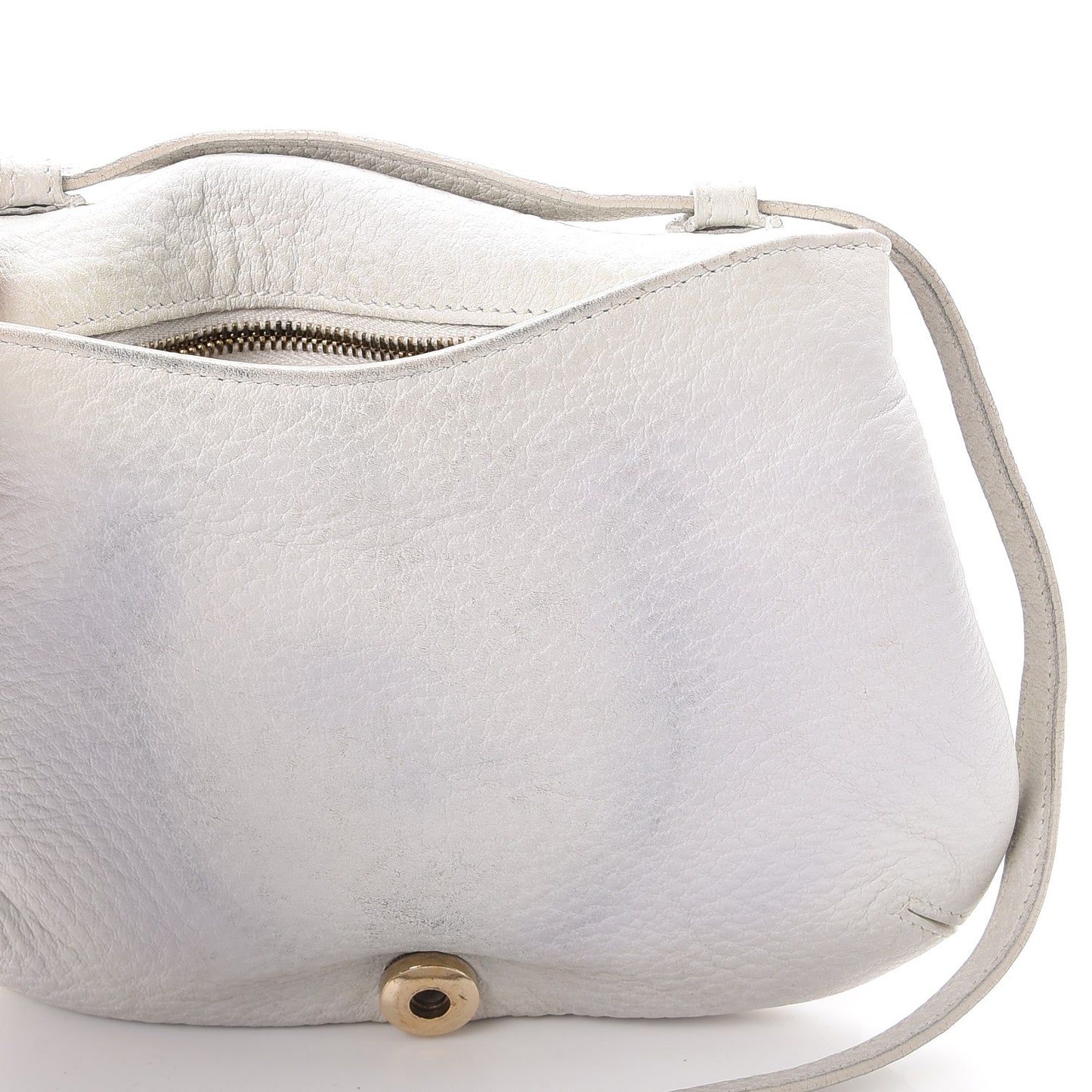 Calfskin Web Small Blondie Shoulder Bag White