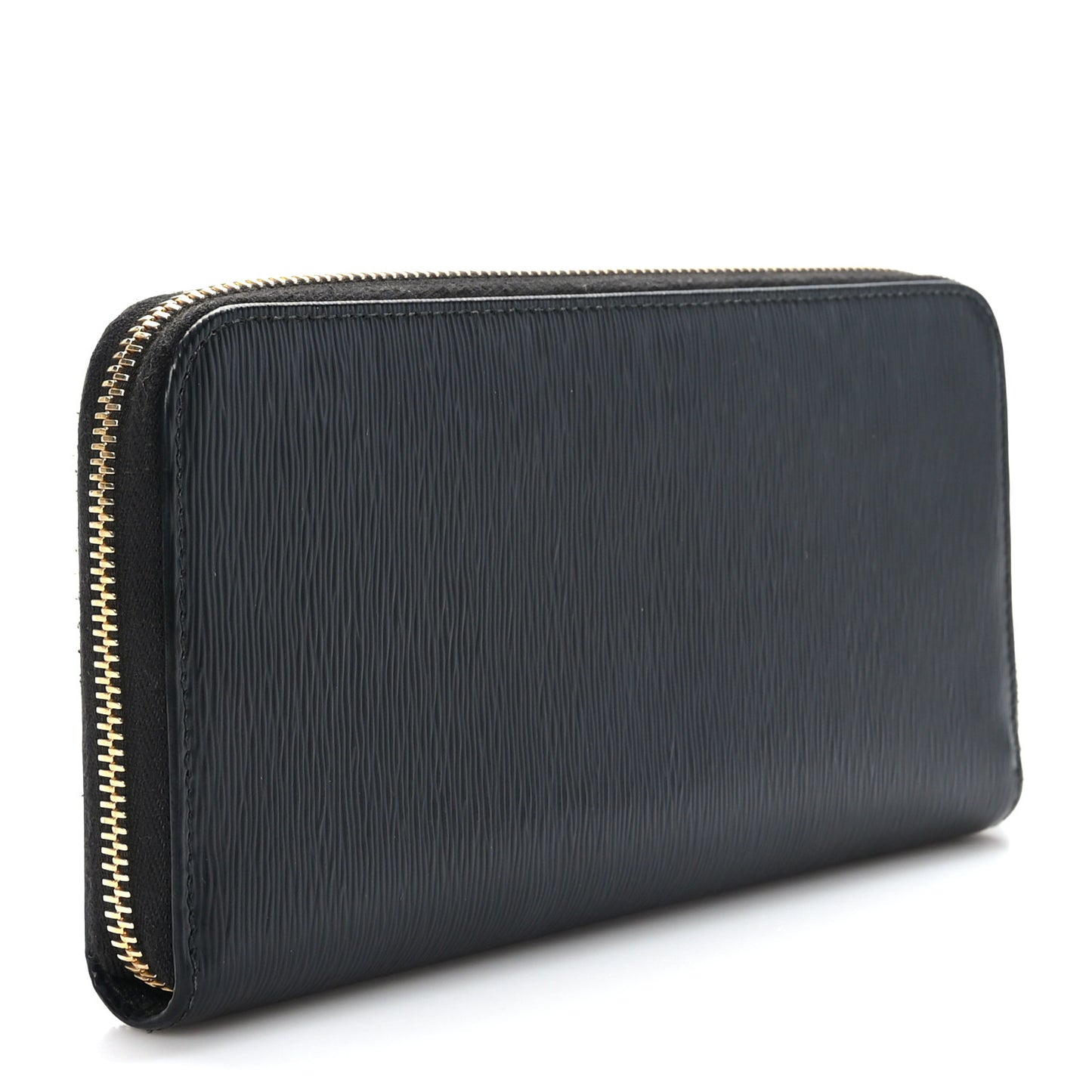 Vitello Move Bi-Color Zip Around Wallet Black Lacca
