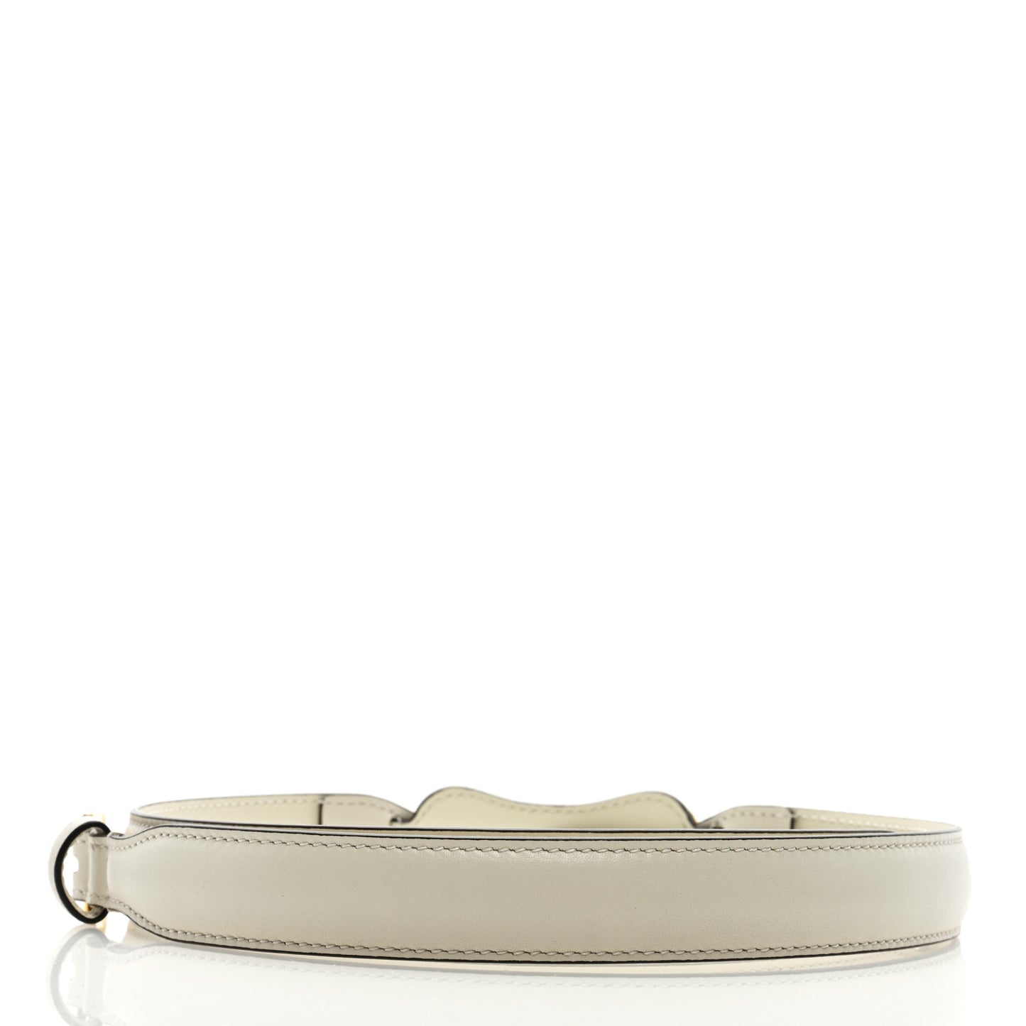 Efesto Leather Womens Horsebit 15/23mm Belt 85 34 Mystic White