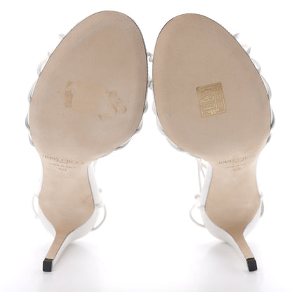 Jimmy Choo Lizard Embossed Calfskin Lovella 85 Sandals 40 Latte 5 of 8