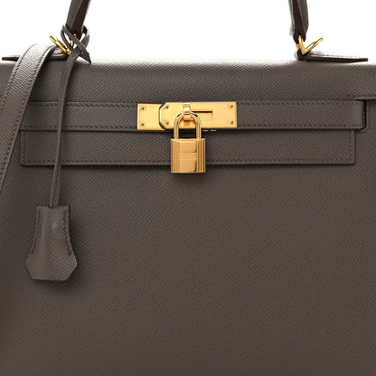 Hermes Epsom Kelly Sellier 28 Etain 8 of 12