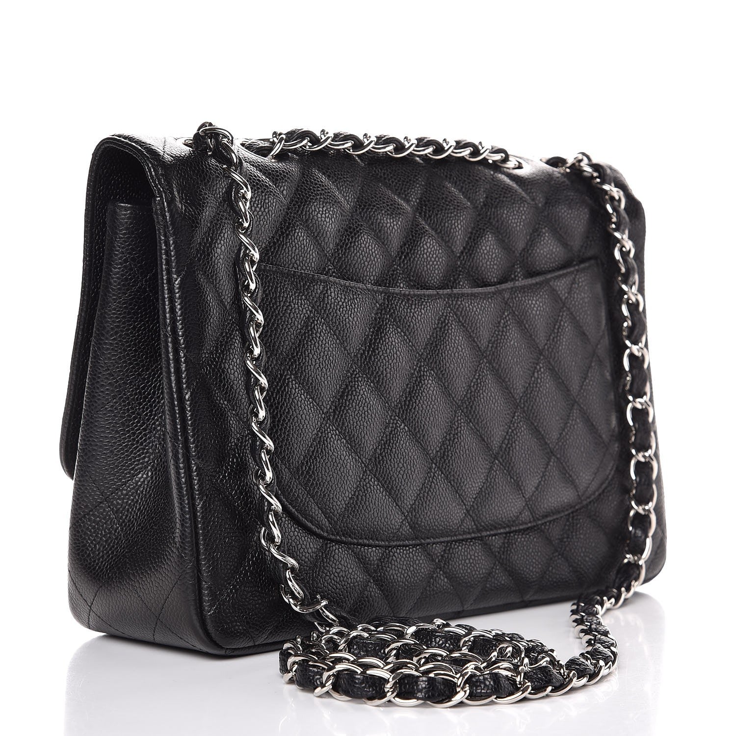 Chanel Caviar Quilted Jumbo Single Flap Black 3 of 7