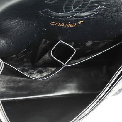 Chanel Lambskin Quilted Medium Double Flap Navy 12 of 12
