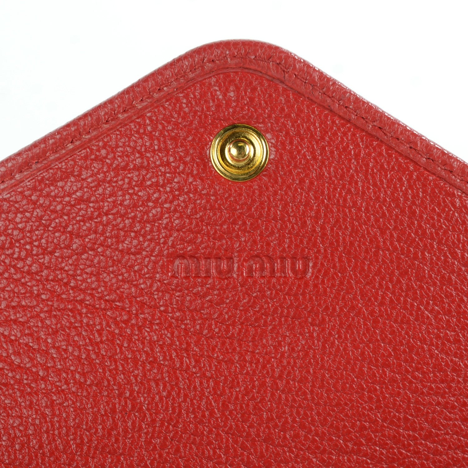Miu Miu Goatskin Madras Bi-Color Envelope Wallet Fuoco Nero Black 5 of 8