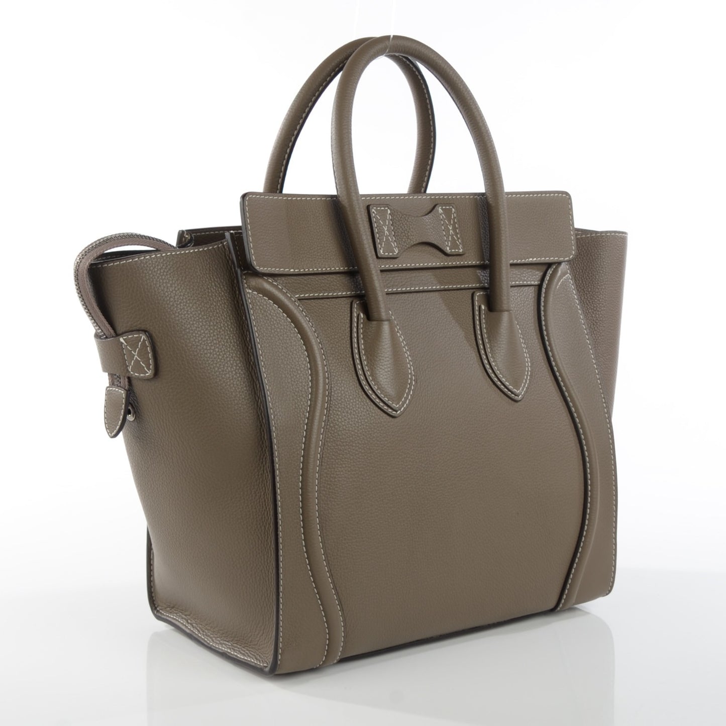 Drummed Calfskin Mini Luggage Souris