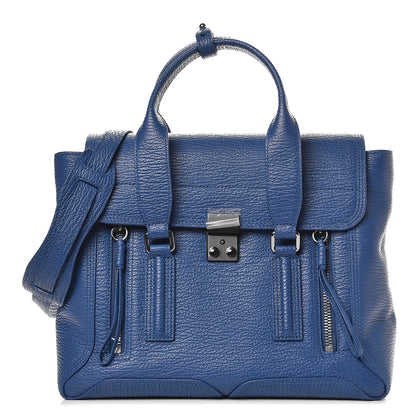 3.1 Phillip Lim 3.1 Textured Calfskin Medium Pashli Satchel Cerulean 1 of 3
