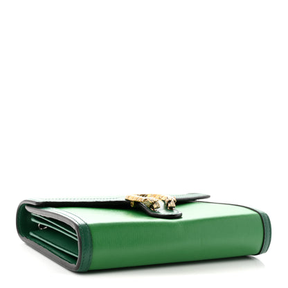 Gucci Azalea Calfskin Enamel Mini Dionysus Chain Wallet New Shamarock Emerald 4 of 10