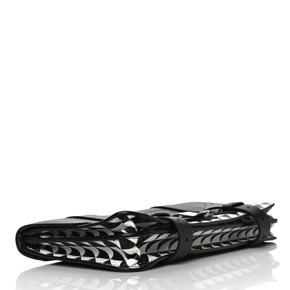 Proenza Schouler Triangle Print Calfskin PS1 Pochette Clutch Black White 4 of 11
