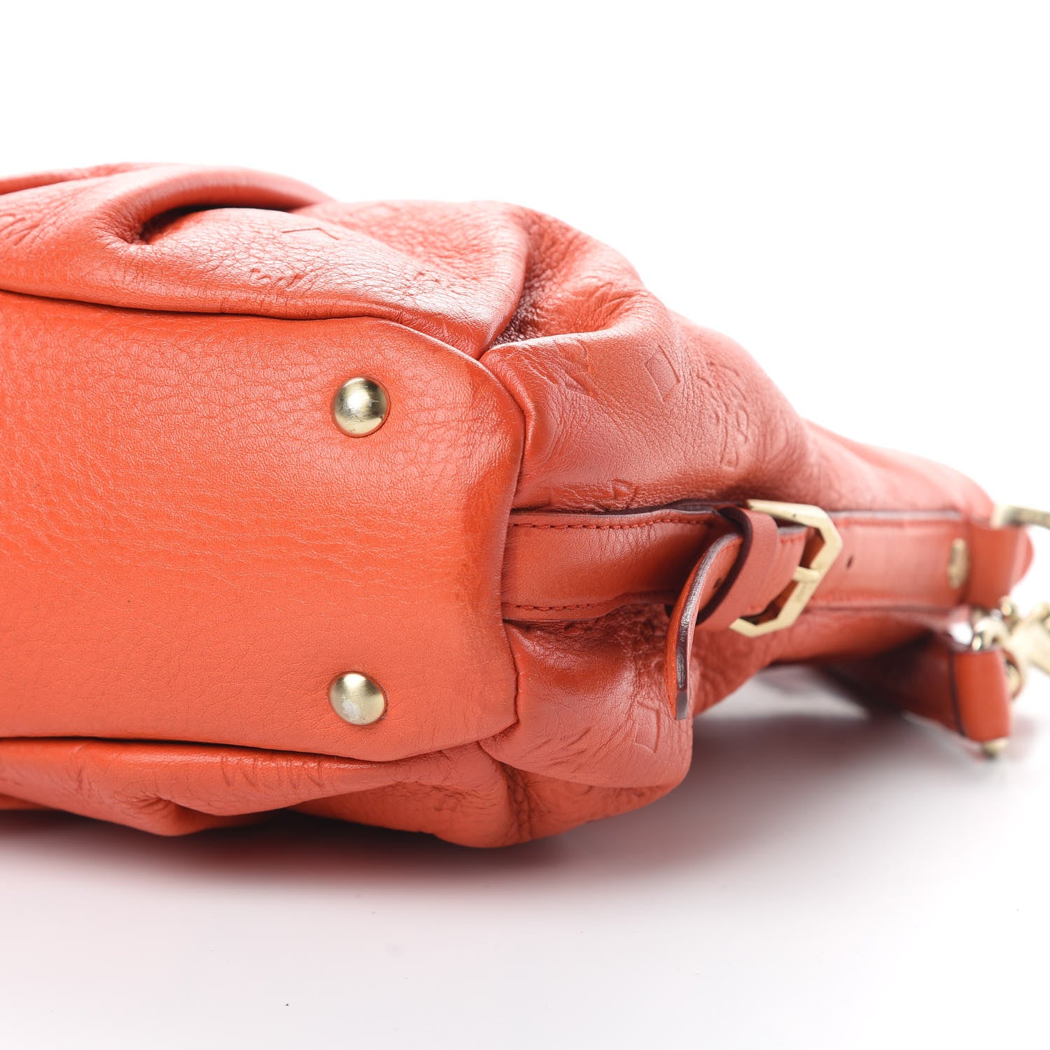 MCM Calfskin Ottomar Monogram Tote Orange 10 of 14