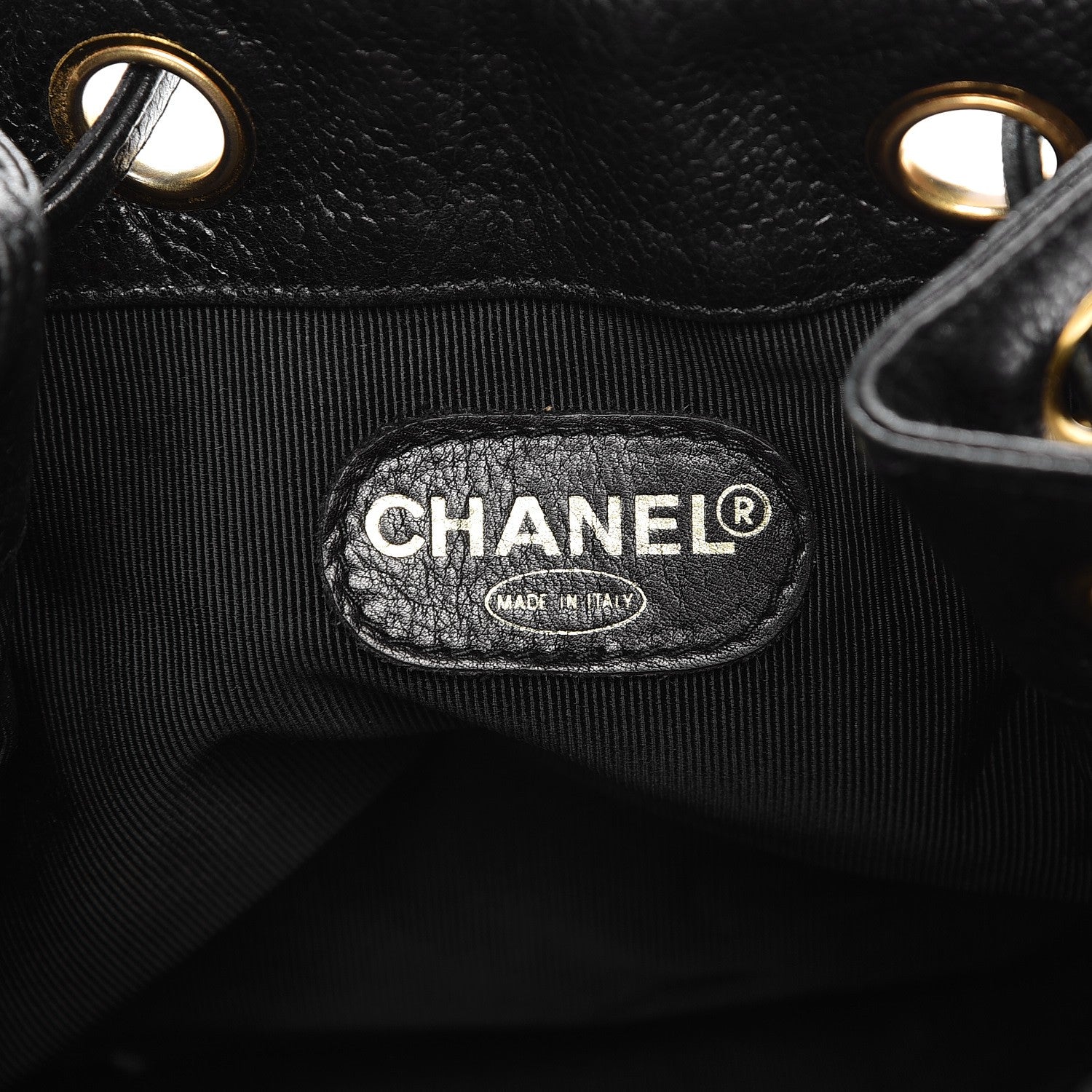 Chanel Caviar CC Drawstring Shoulder Bag Black 7 of 13