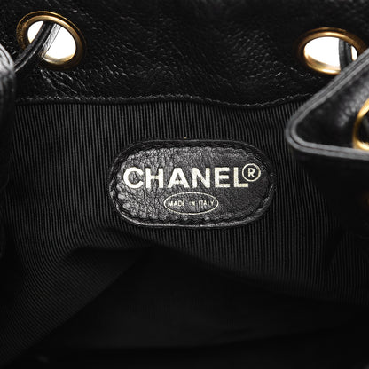 Chanel Caviar CC Drawstring Shoulder Bag Black 7 of 13