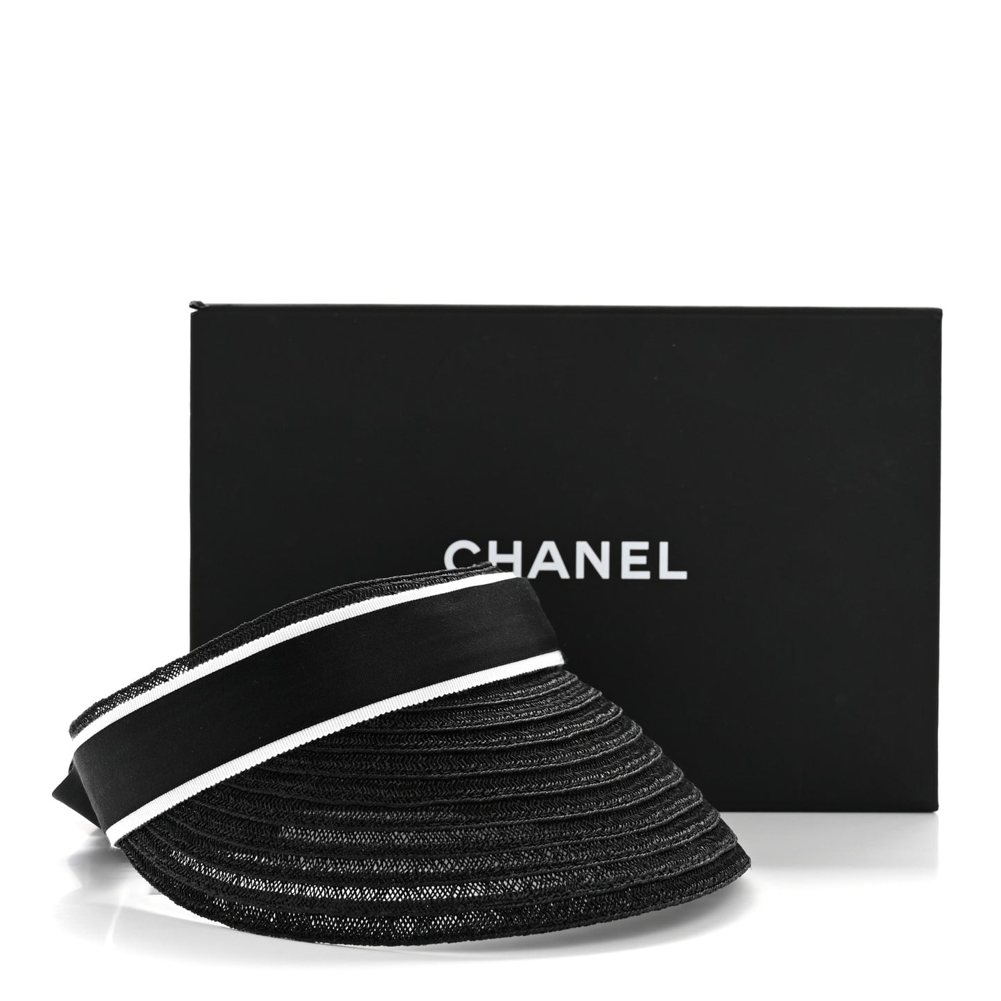 Abaca Cotton Ribbon Visor M Black