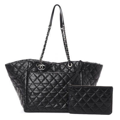 Chanel Lambskin Quilted Week End on Mars Tote Black 1 of 10