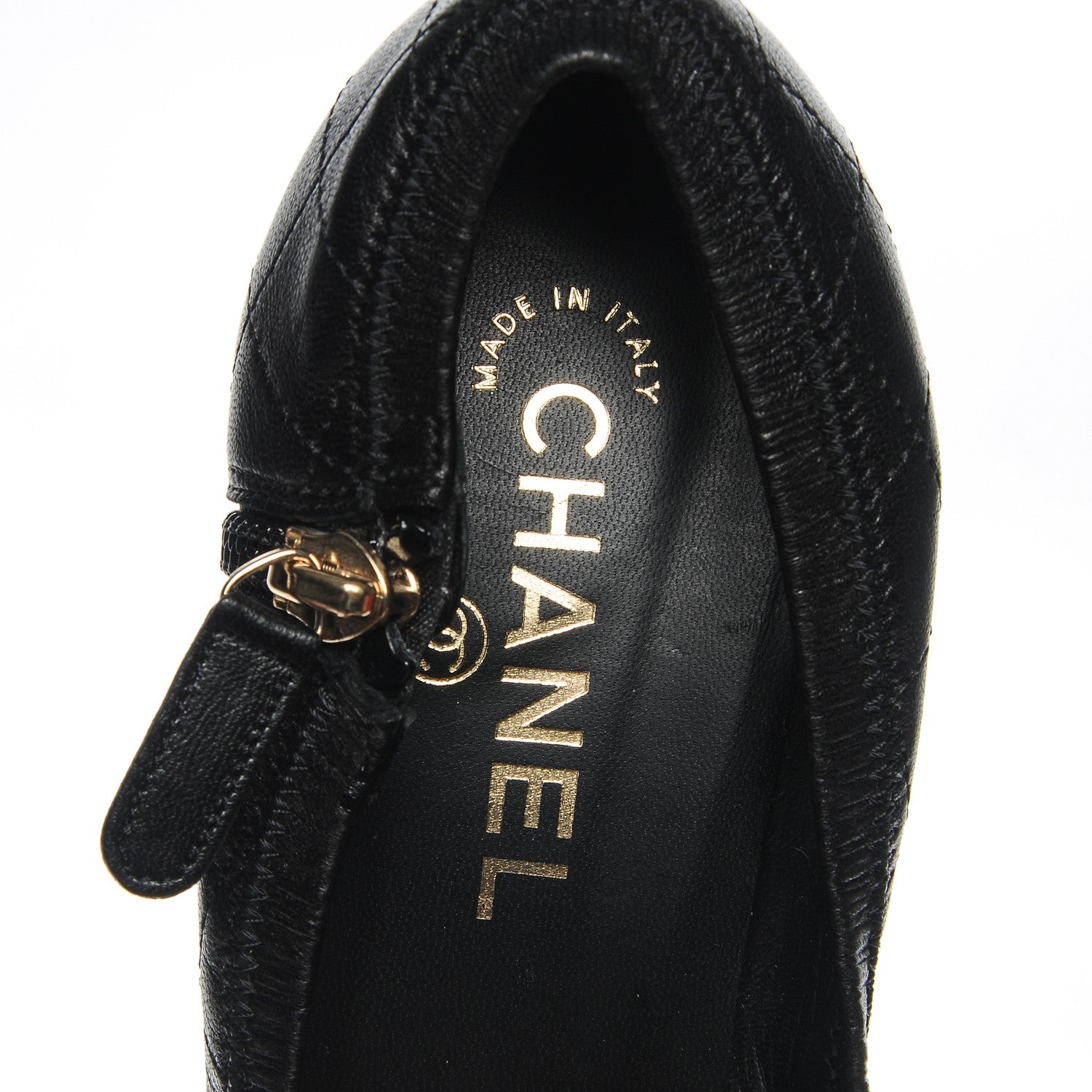 Chanel Lambskin Quilted CC Pumps 37.5 Black 5 of 7