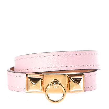 Hermes Swift Rivale Double Tour Bracelet T2 in Rose Sakura 1 of 7