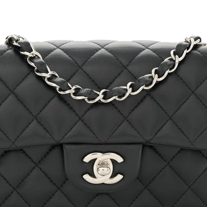 Chanel Lambskin Quilted Mini Rectangular Flap Black 8 of 10