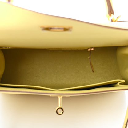 Hermes Epsom Kelly Sellier 28 Jaune Poussin 5 of 11