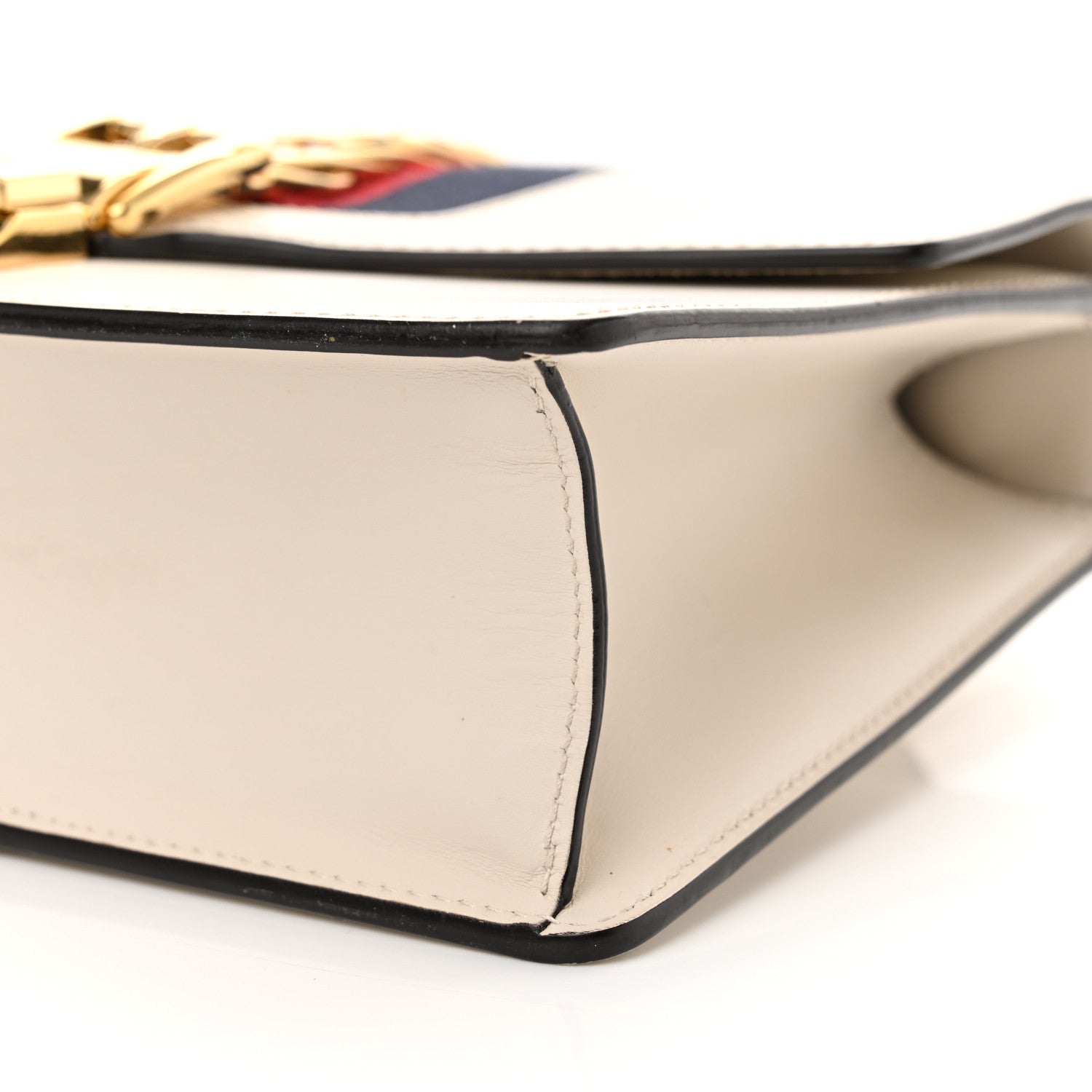Gucci Calfskin Small Sylvie Shoulder Bag Off White 10 of 13
