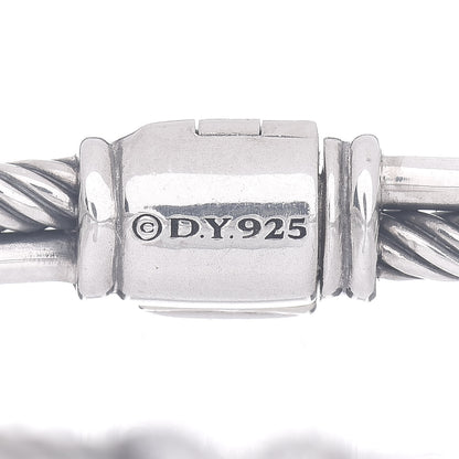 David Yurman Sterling Silver Diamond 3mm Crossover X Bracelet 4 of 4