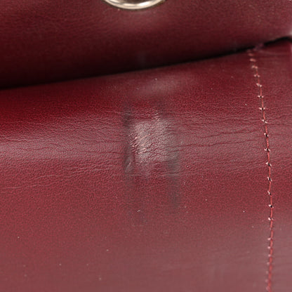 Chanel Striated Patent Quilted Medium Double Flap Burgundy 8 of 16