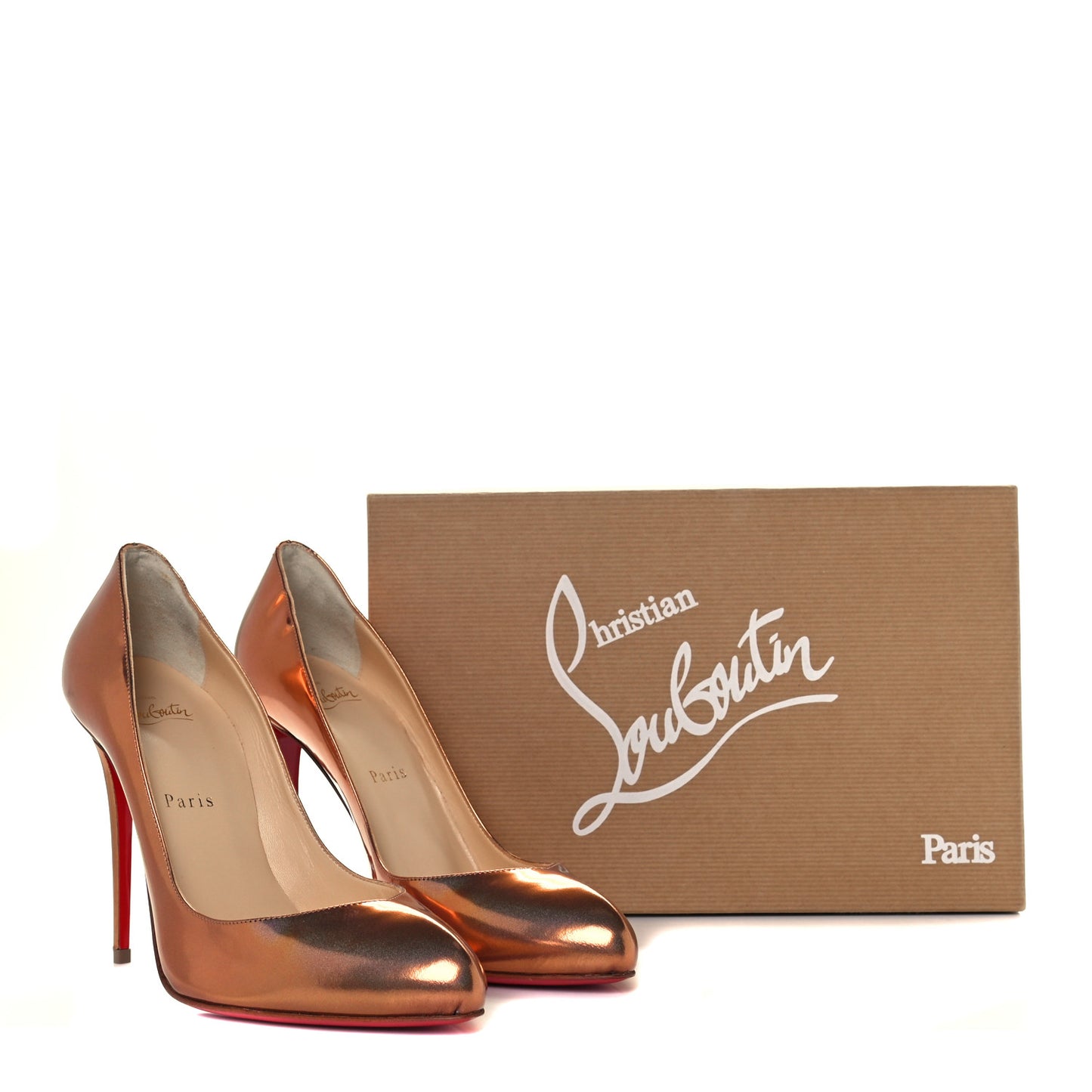 Metallic Patent Breche 100 Pumps 39 Cappuccino