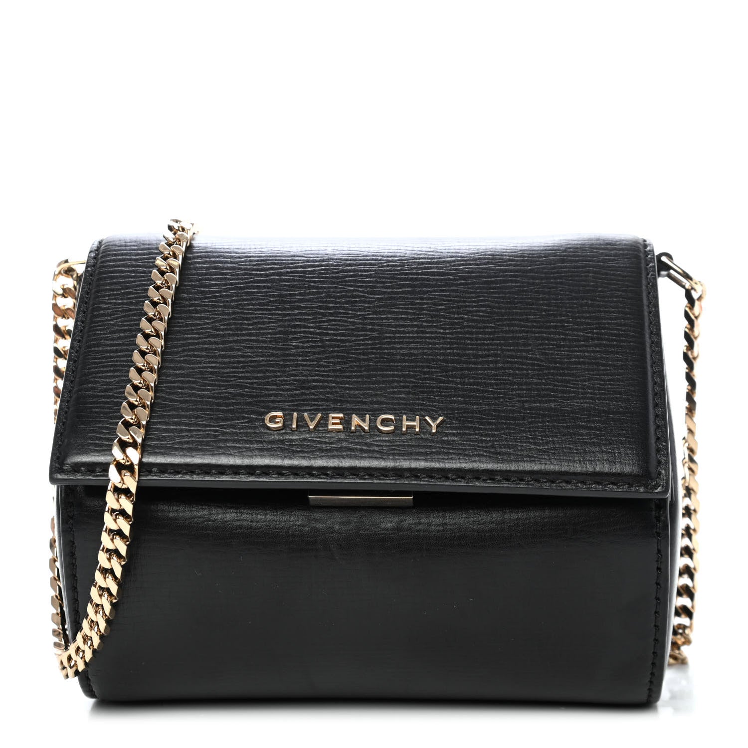 Givenchy Textured Calfskin Micro Pandora Box Clutch Black 1 of 4