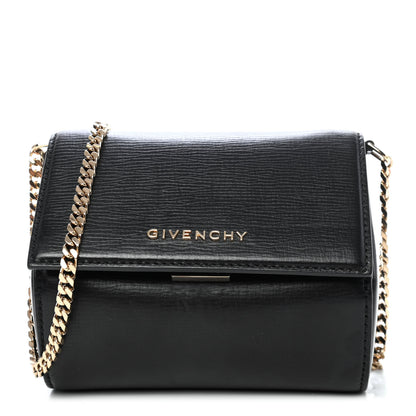 Givenchy Textured Calfskin Micro Pandora Box Clutch Black 1 of 4